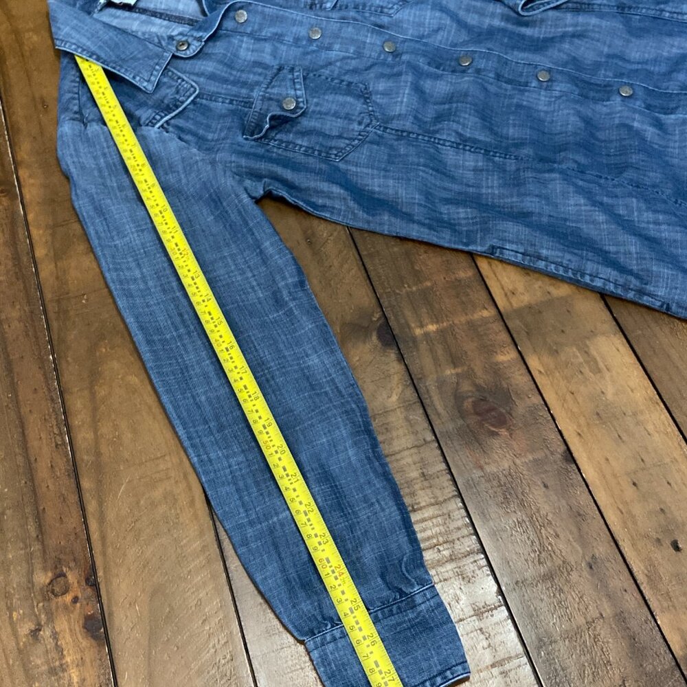 Ariat Denim Chambray Shirt Dress Womens Small Pockets Western Country above knee - Picture 8 of 10